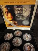 Indian chiefs munten collectie in mooie box, Verzenden, Buitenland