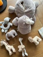 Jacadi nijlpaard met dieren knuffeltjes, Ophalen of Verzenden, Gebruikt, Overige typen
