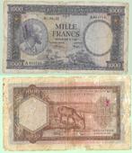 Belgisch Congo 1000 Francs 1955 (P29b), Verzenden, Los biljet