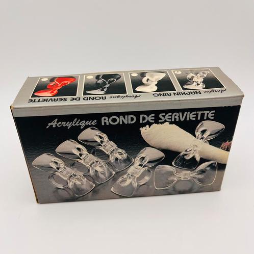 Vintage servetringen acryl strikjes 12 stuks beschikbaar, Huis en Inrichting, Keuken | Servies, Ophalen of Verzenden