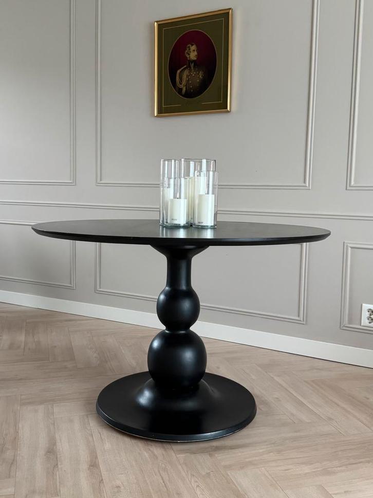 WOOOD eettafel rond/ mangohout, Huis en Inrichting, Tafels | Bijzettafels, Zo goed als nieuw, Rond, 60 cm of meer, 75 cm of meer