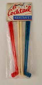 Cocktail roerstaafjes plastic Hema Vintage, Ophalen of Verzenden, Zo goed als nieuw, Overige materialen, Overige stijlen