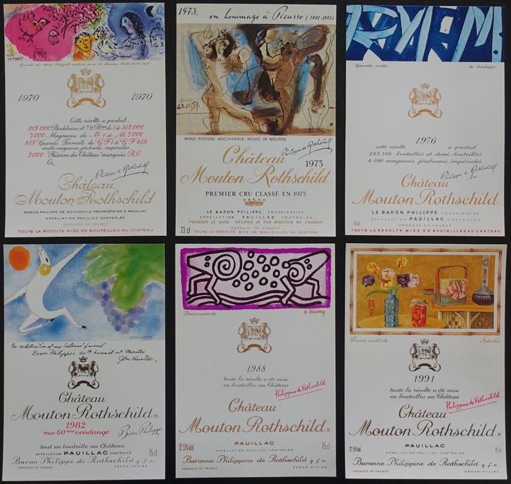 Chateau Mouton Rothschild ansichtkaarten, Verzamelen, Wijnen, Nieuw, Rode wijn, Frankrijk, Ophalen of Verzenden
