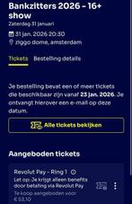 Bankzitters ziggodome 2026 - 31 januari 2026 16+, Eén persoon, Januari