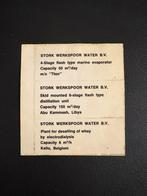 Stickers ‘Stork Werkspoor Water BV’ voor drie schepen, Ophalen of Verzenden, Zo goed als nieuw