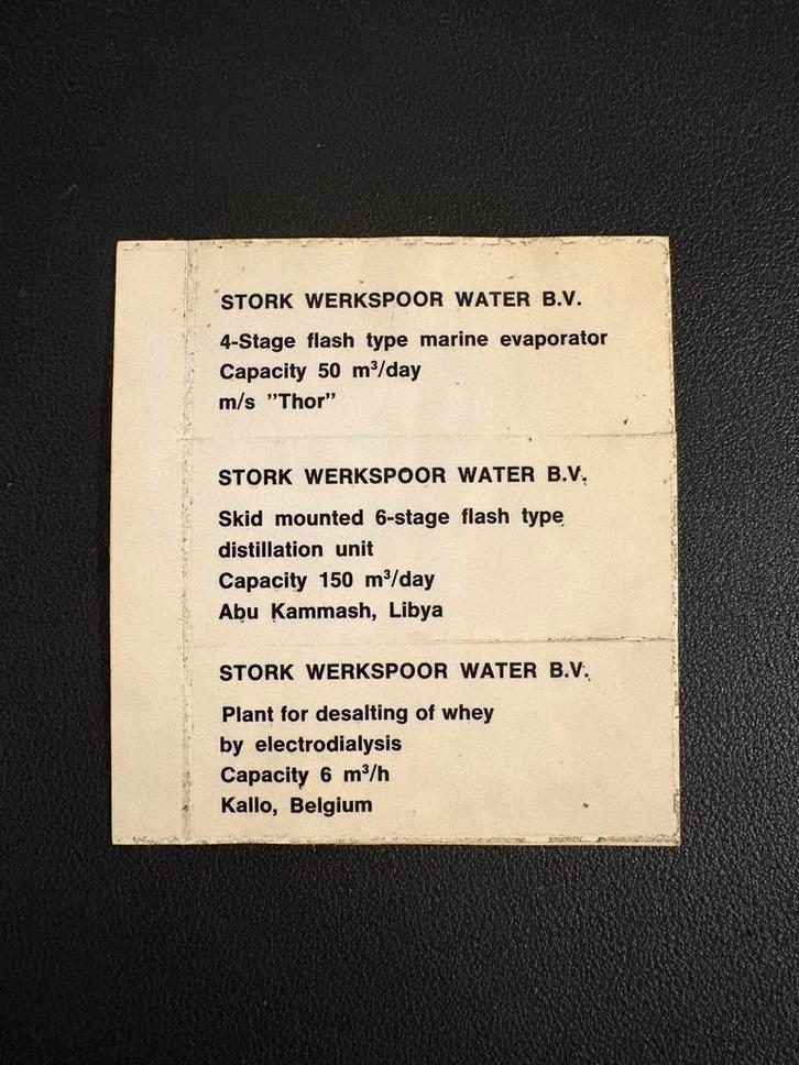 Stickers ‘Stork Werkspoor Water BV’ voor drie schepen, Verzamelen, Scheepvaart, Zo goed als nieuw, Ophalen of Verzenden