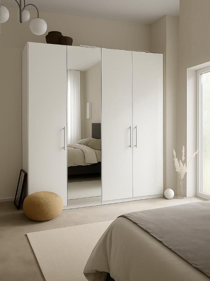 Ikea Pax kasten Hoogglans Spiegel 200x236 Helemaal Compleet, Huis en Inrichting, Kasten | Kledingkasten, Gebruikt, 200 cm of meer