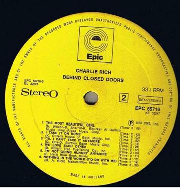 lp,Charlie Rich – Behind Closed Doors beschikbaar voor biedingen