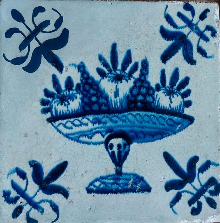 Antiek tegels o.a Delft Schelpenvisser, Tassa fruit, Bloemen, Antiek en Kunst, Antiek | Wandborden en Tegels, Ophalen of Verzenden