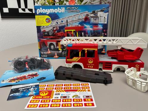 Playmobil 5362 Brandweer-laddervoertuig met licht en geluid, Kinderen en Baby's, Speelgoed | Playmobil, Complete set, Ophalen of Verzenden