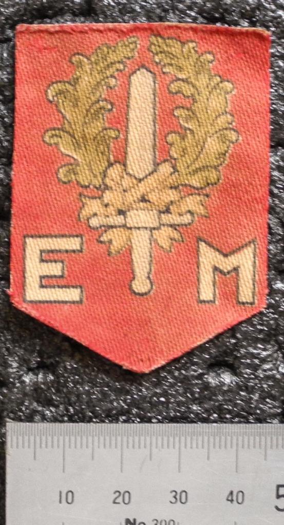 Indelingsembleem 1e Divisie, Expeditionaire Macht, gedrukt, Verzamelen, Militaria | Algemeen, Landmacht, Embleem of Badge, Nederland