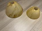 art deco lampenkap geel gemarmerd 2 maten, Huis en Inrichting, Lampen | Lampenkappen, Overige kleuren, Art deco, Rond, Ophalen of Verzenden