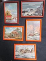 Schilderijtje klassiek 3x olieverf klein 10 x 15 op karton i, Antiek en Kunst, Kunst | Schilderijen | Klassiek, Ophalen of Verzenden