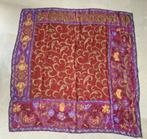 ISA handgerolde zijden sjaal sjaal met floraal dessin, Sjaal, Zo goed als nieuw, Verzenden