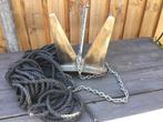 Roestvrijstaal Poolanker 10 kg met ketting en ankerlijn, Watersport en Boten, Ophalen of Verzenden, Zo goed als nieuw, Overige typen