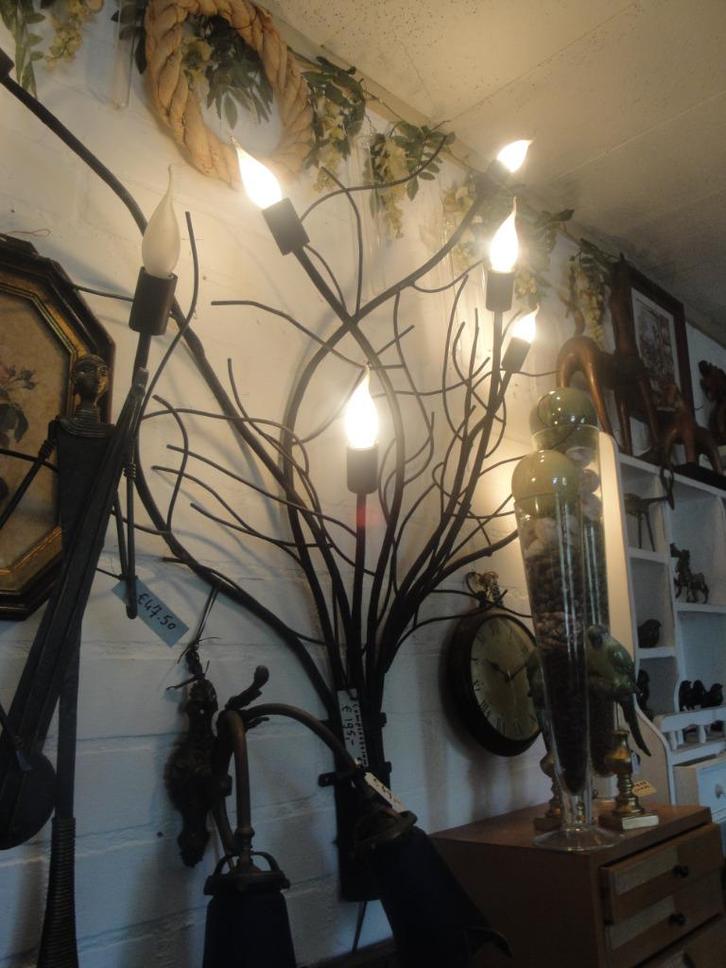 metalen lamp takken heel apart, Antiek en Kunst, Curiosa en Brocante, Ophalen