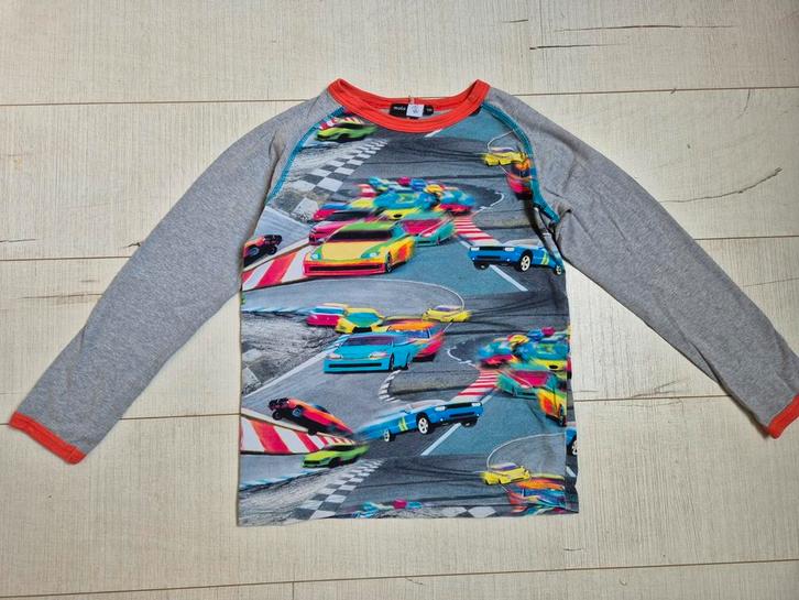 Gave longsleeve race auto's  mt 140 (Molo/ als NIEUW), Kinderen en Baby's, Kinderkleding | Maat 140, Zo goed als nieuw, Jongen