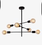 Zwarte industriele plafondlamp Lucide Lester, Huis en Inrichting, Ophalen of Verzenden, Zo goed als nieuw, Metaal, Industrieel
