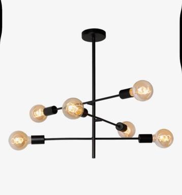 Zwarte industriele plafondlamp Lucide Lester beschikbaar voor biedingen