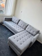Grijze hoekbank 217 x 150 cm FALSLEV, Huis en Inrichting, Banken | Complete zithoeken, Ophalen, Zo goed als nieuw