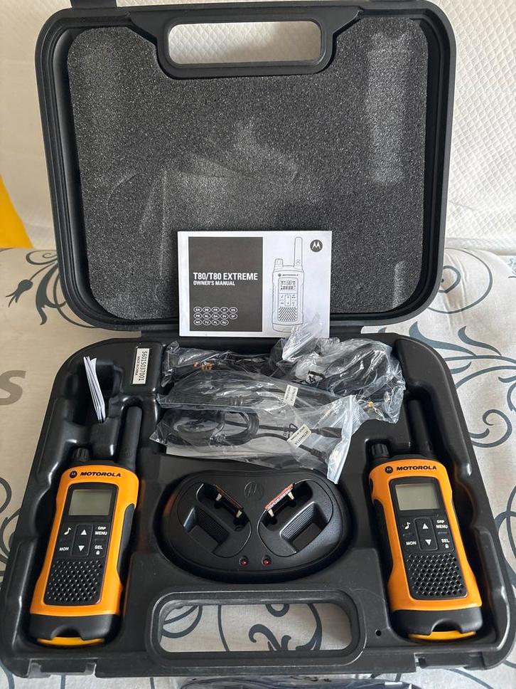 Motorola T80 Extreme Portofoon Set, Telecommunicatie, Portofoons en Walkie-talkies, Zo goed als nieuw, Portofoon of Walkie-talkie