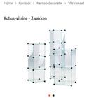 Vitrine kubus, 3 hoog overtoom/manutan demonteerbaar, Ophalen, Minder dan 50 cm, Gebruikt, Glas