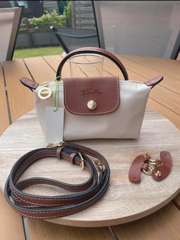 Mini Longchamp beige, Sieraden, Tassen en Uiterlijk, Tassen | Damestassen, Zo goed als nieuw, Schoudertasje, Beige, Ophalen of Verzenden