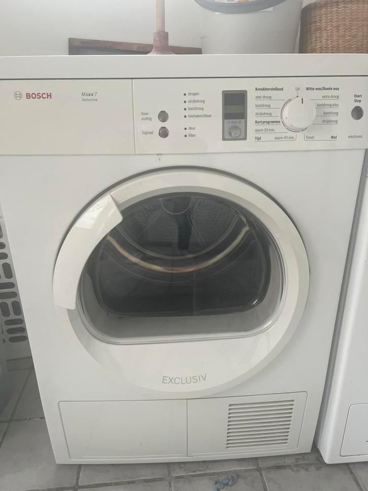 Bosch Maxx 7 sensitive droger, Witgoed en Apparatuur, Wasdrogers, Gebruikt, Luchtafvoer, Voorlader, 6 tot 8 kg, 85 tot 90 cm, Ophalen