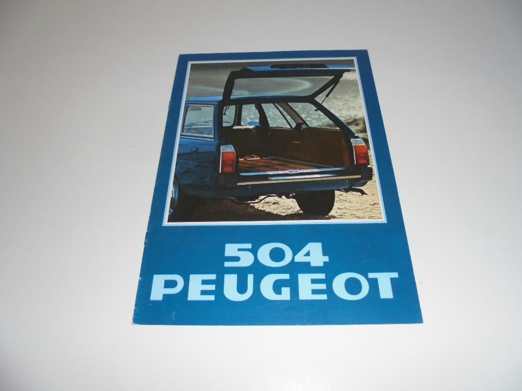 brochure Peugeot 504 Break en Familiale  1978, Ophalen of Verzenden, Zo goed als nieuw, Peugeot