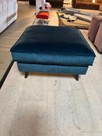 Hocker voetenbank nieuw velvet blauw afgeprijsd, Ophalen, 125 cm of meer, Nieuw, Stof