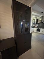 Ikea Havsta kast / vitrinekast zwartbruin / donkerbruin, Huis en Inrichting, Kasten | Vitrinekasten, Ophalen, Gebruikt, 200 cm of meer