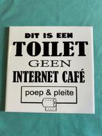 Tegeltje voor op het toilet, Ophalen of Verzenden, Nieuw