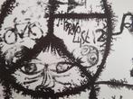 Rob Schotman Lithografie 1966 De Provo loper, Antiek en Kunst, Kunst | Litho's en Zeefdrukken, Ophalen of Verzenden