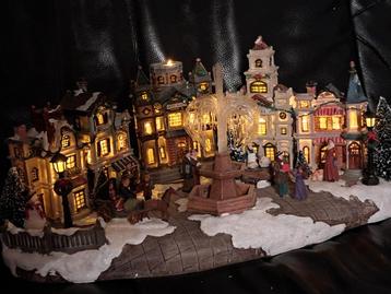 Kerstdorp groot kerstplein met licht. 55cm! beschikbaar voor biedingen
