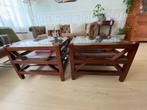 2 Pallisanderhouten salontafels, 50 tot 100 cm, Gebruikt, Ophalen of Verzenden, 50 tot 75 cm