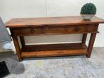 Sidetafel teak, Ophalen of Verzenden, Zo goed als nieuw, 25 tot 50 cm, Rechthoekig