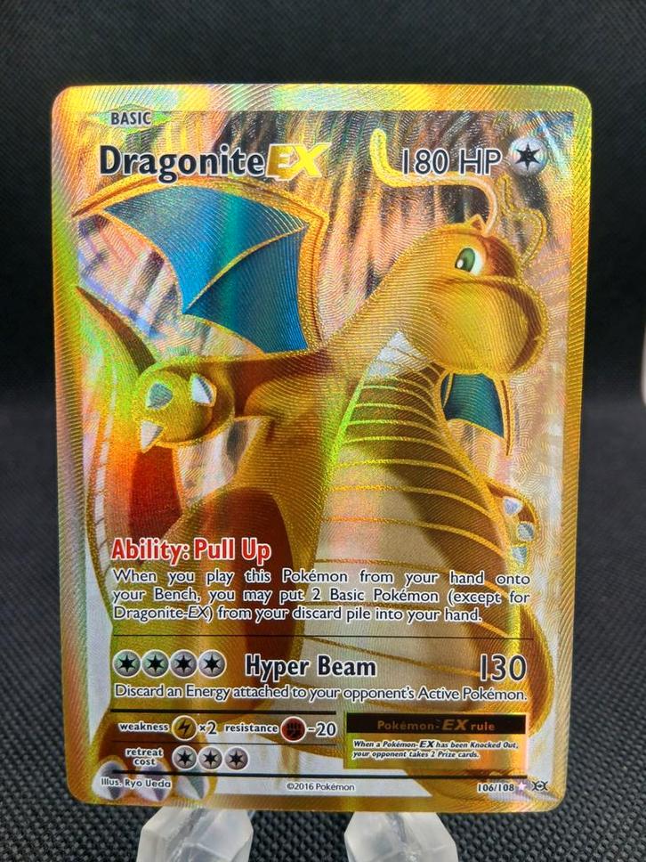 Dragonite Ex Full Art - XY Evolutions 106/108, Hobby en Vrije tijd, Verzamelkaartspellen | Pokémon, Zo goed als nieuw, Losse kaart