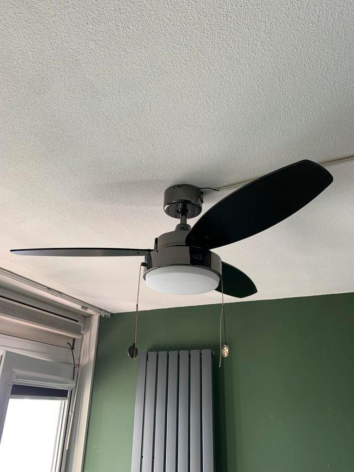 Plafondventilator met lamp - 110 cm van Westinghouse, Huis en Inrichting, Lampen | Vloerlampen, Gebruikt, Minder dan 100 cm, Metaal