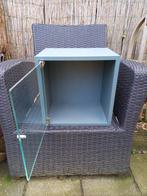 Grijze Eket Kast met Vitrinedeur Ikea, Ophalen, Gebruikt, Minder dan 150 cm, Minder dan 100 cm
