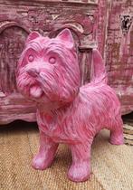 Pink/Roze/West highland terrier/Hond/Beeld, Ophalen of Verzenden