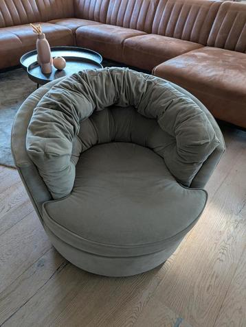BePureHome Carousel Draaifauteuil Fluweel Khaki (grijzig) beschikbaar voor biedingen
