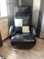 Leren stoel, Huis en Inrichting, Stoelen, Ophalen, Zo goed als nieuw, Zwart, Eén
