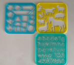 3 Stuks Tupperware Sjablonen jaren 70, Kinderen en Baby's, Speelgoed | Educatief en Creatief, Ophalen of Verzenden, Zo goed als nieuw