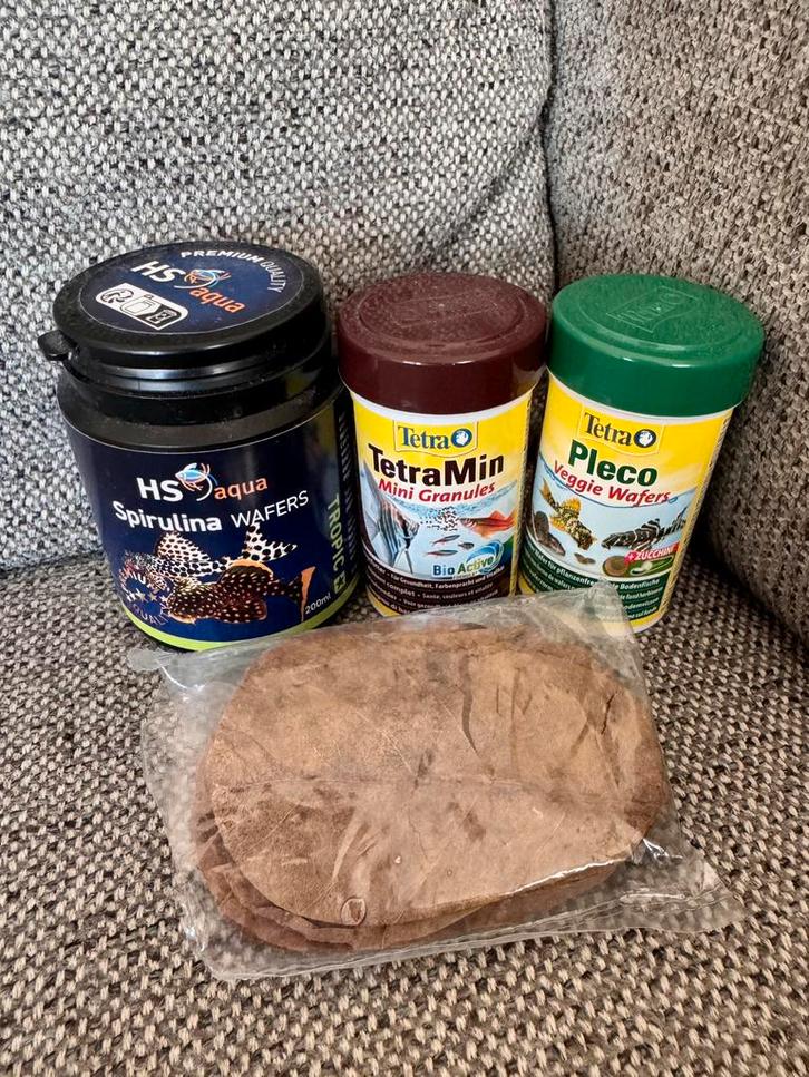 Vissenvoer, plantaardige voeding en bladeren, Dieren en Toebehoren, Vissen | Aquaria en Toebehoren, Zo goed als nieuw, Overige typen