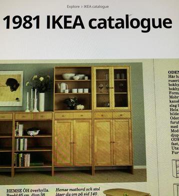 Pure vintage: twee tweedelige IKEA Hemse kasten beschikbaar voor biedingen