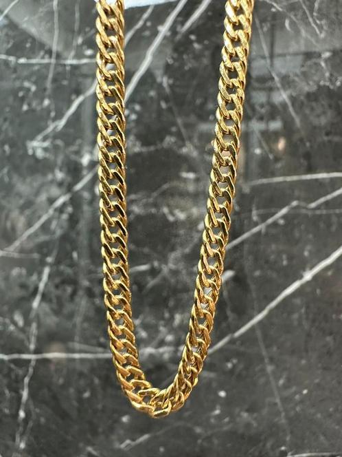 18K gouden Miami Cubaan link met kruis hanger, Sieraden, Tassen en Uiterlijk, Kettingen, Nieuw, Goud, Ophalen of Verzenden