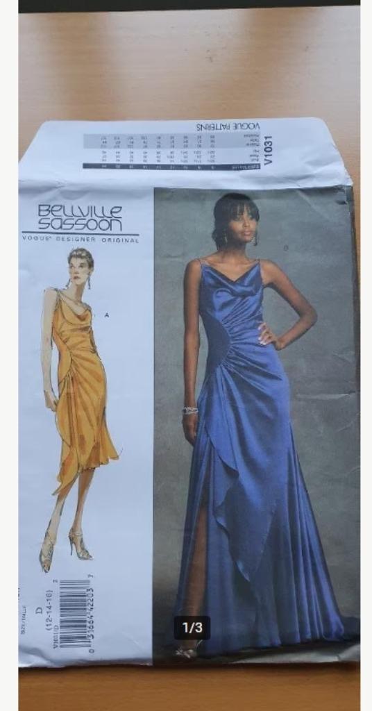 Vogue patroon V 1031 - Bellville Sassoon Original, Hobby en Vrije tijd, Kledingpatronen, Nieuw, Vrouw, Overige merken, Ophalen of Verzenden