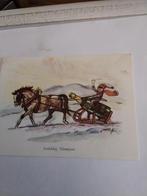 CEFISCHER /  OP SLEE ACHTER PAARD MET GROTE FLES, Ophalen of Verzenden, Voor 1920