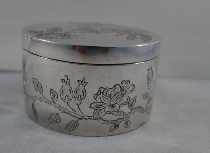 Antiek Zilveren Trommeltje, Antiek en Kunst, Antiek | Goud en Zilver, Ophalen of Verzenden