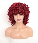 Rode Krullen Pruik Haar Vrouwen Dames Rood Haarstuk, Verzenden, Nieuw, Pruik of Haarverlenging